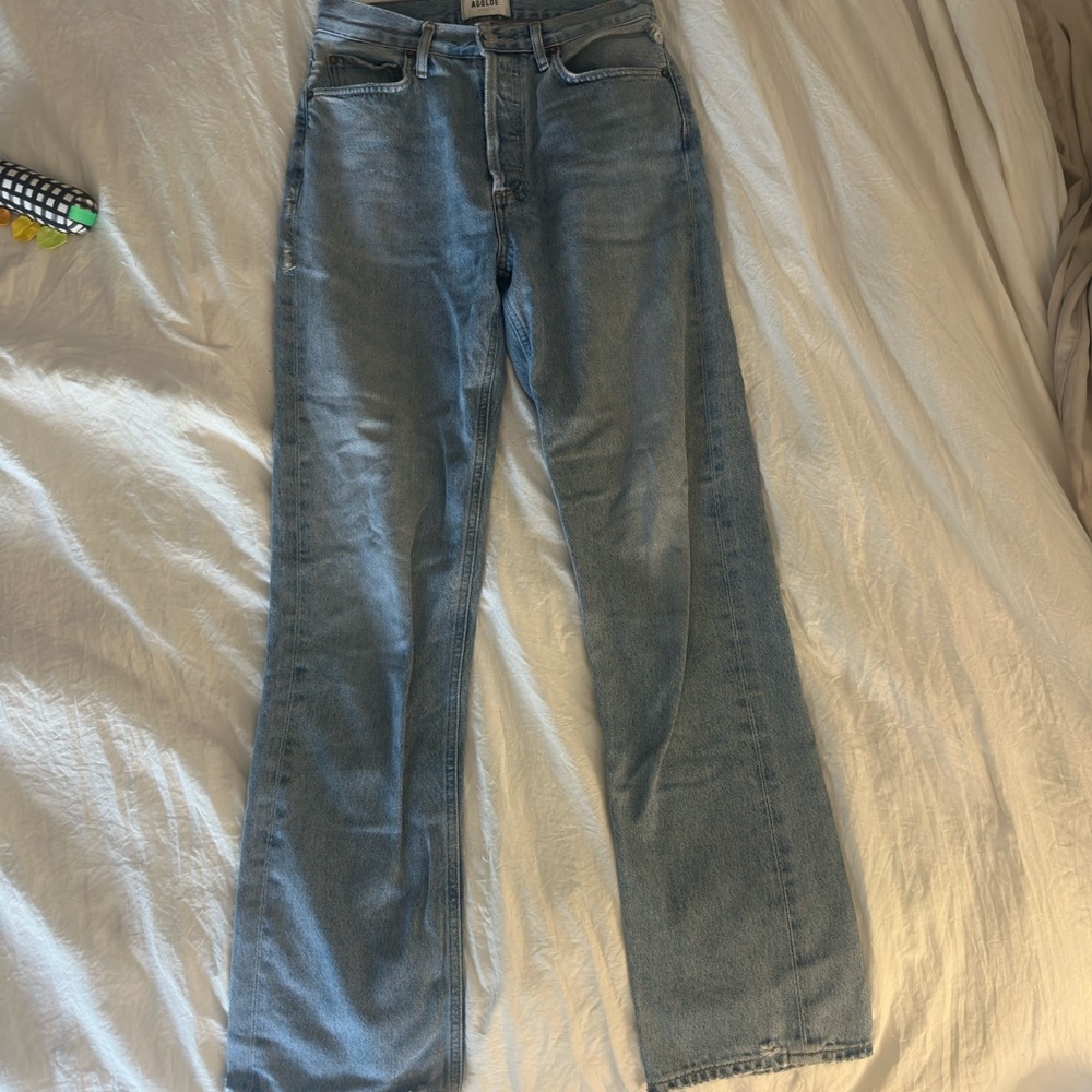 Agolde Light Blue Straight Leg Jeans